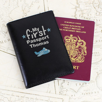 Born Gifted My First Passport Holder Black