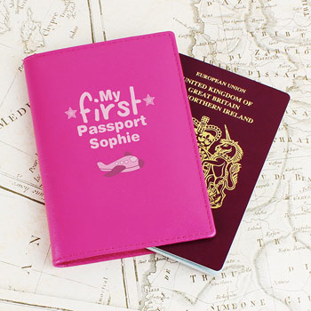 Born Gifted My First Passport Holder Pink