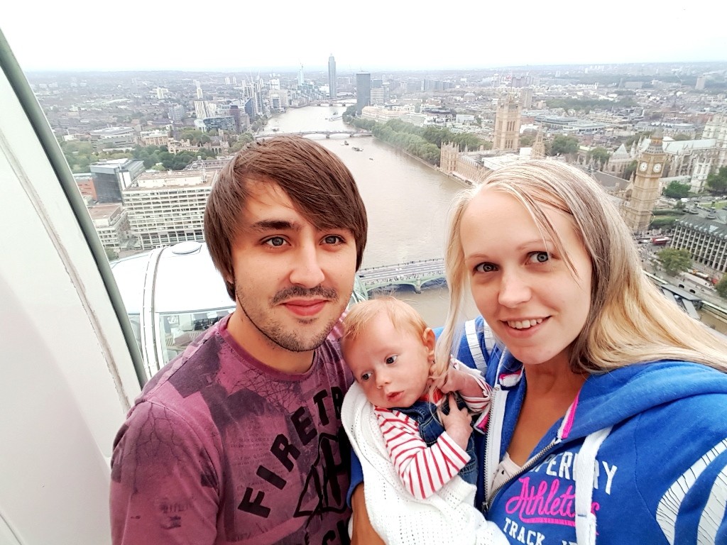 selfie on the London Eye